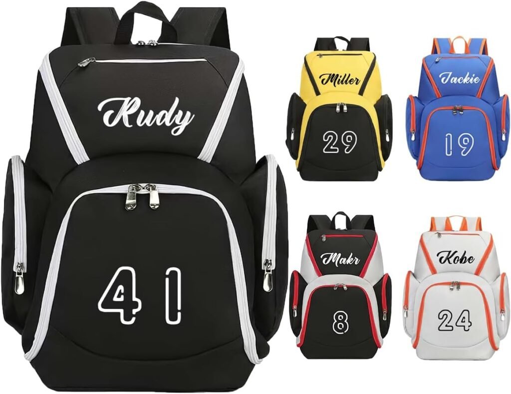 Amazon.com : COTVERSE Basketball Bag for Boys, Custom Basketball Backpack Soccer Bag for School Boys, Personalized Name Number Sports Bags Gym, Outdoor, Travel : Sports  Outdoors