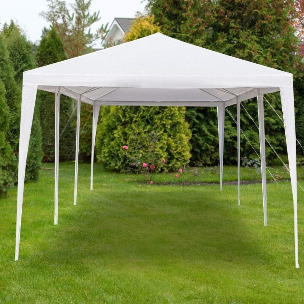 10x30 Party Canopy Tent Outdoor Wedding Waterproof UV Protection Gazebo Pavilion with 8 Removable Sidewalls Heavy Duty Portable Camping Shelter BBQ Pavilion Canopy Cater Events, White