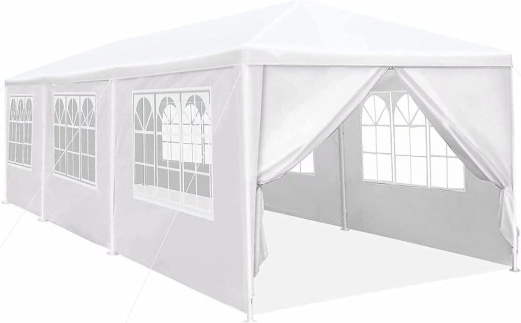 10x30 Party Tent Wedding Patio Gazebo Outdoor Carport Canopy Shade with Side 8 Removable Walls