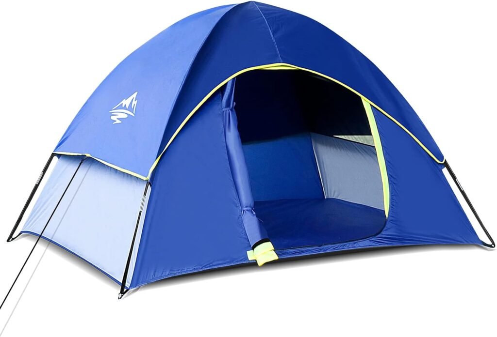 Camping Tent 1/2/3/4 Person, Outdoor Waterproof Windproof Tent with Removable Rainfly  Carry Bag, Easy Set Up Portable Tent,Lightweight Outdoor Tent for Camping, Hiking or Beach