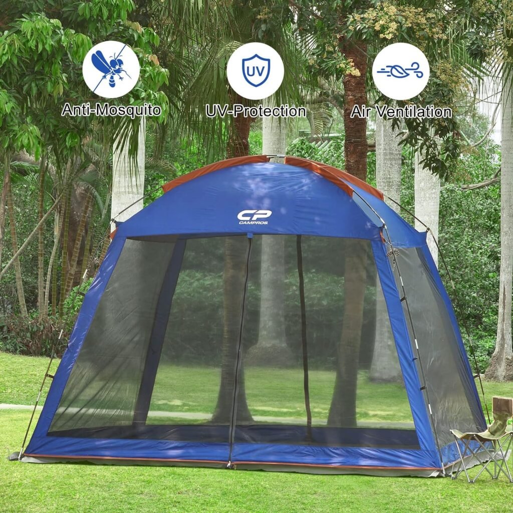 CAMPROS Screen House Room 12 x 10 Ft Screened Mesh Net Wall Canopy Tent Camping Tent Screen Shelter Gazebos for Patios Outdoor Camping Activities