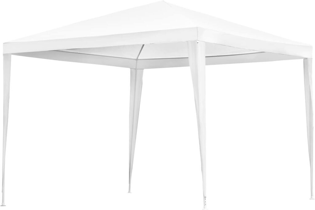 Canopy 10x10 Canopy Tent, Outdoor Gazebo Waterproof UV Protection,Canopy for Party Camping Wedding BBQ Events Shelter-White