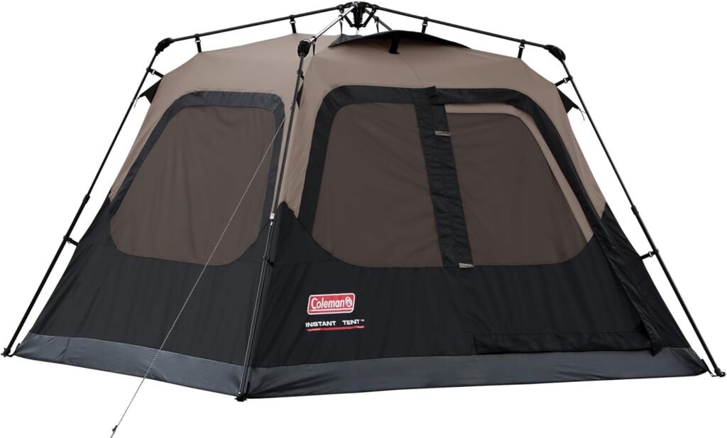 Coleman Camping Tent with Instant Setup, 4/6/8/10 Person Weatherproof Tent with WeatherTec Technology, Double-Thick Fabric, and Included Carry Bag, Sets Up in 60 Seconds