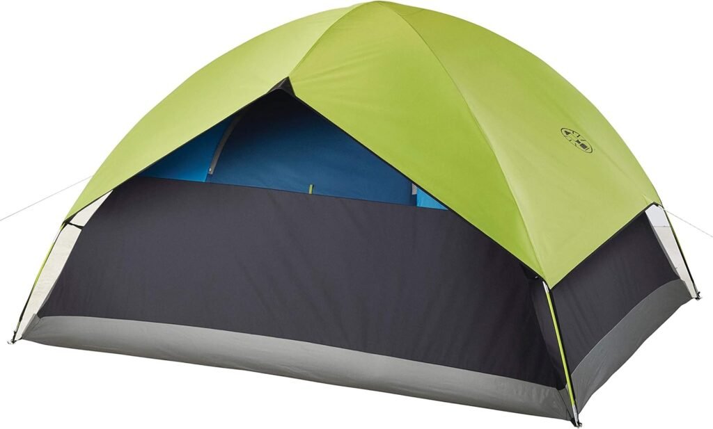 Coleman Dark Room Sundome Camping Tent, 4/6 Person Tent Blocks 90% of Sunlight and Keeps Inside Cool, Lightweight Tent for Camping Includes Rainfly, Carry Bag, and Easy Setup