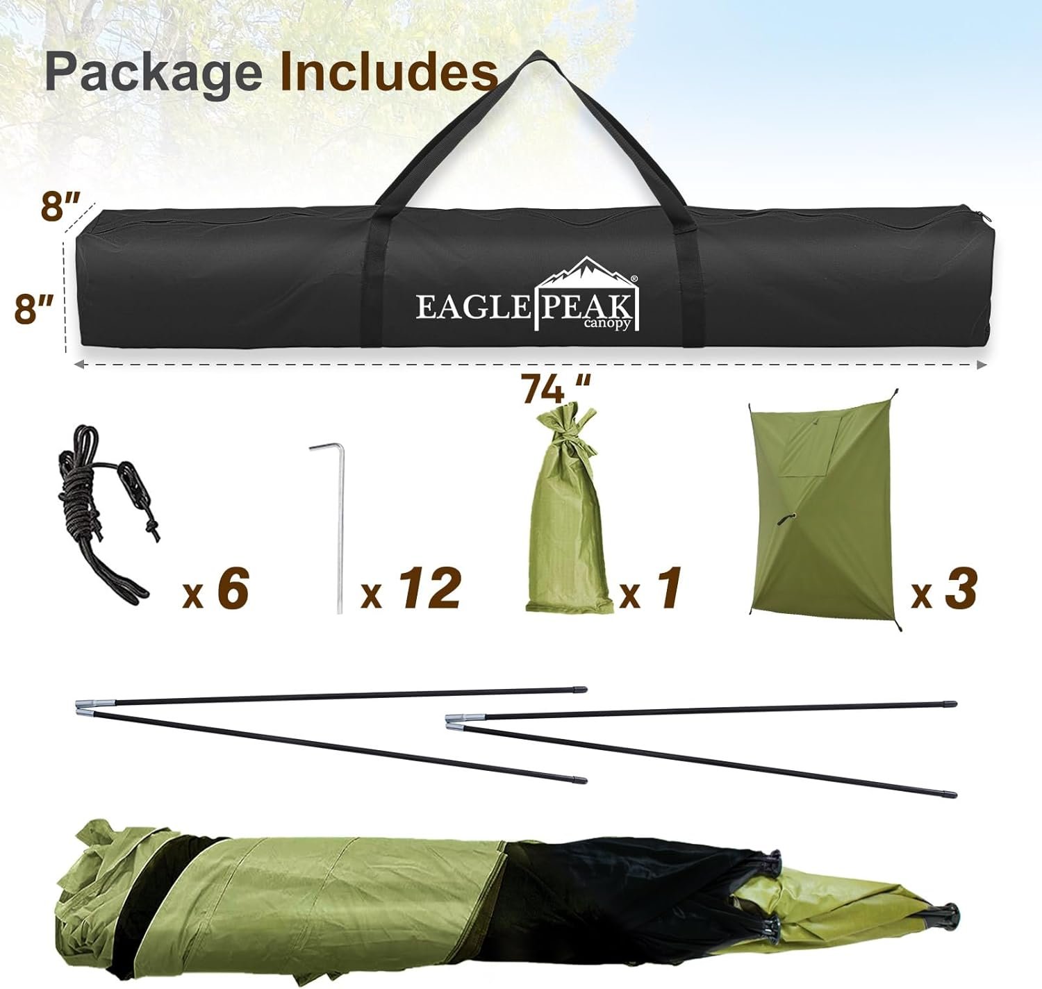 EAGLE PEAK 12×12 ft Portable Pop Up Canopy Tent Review