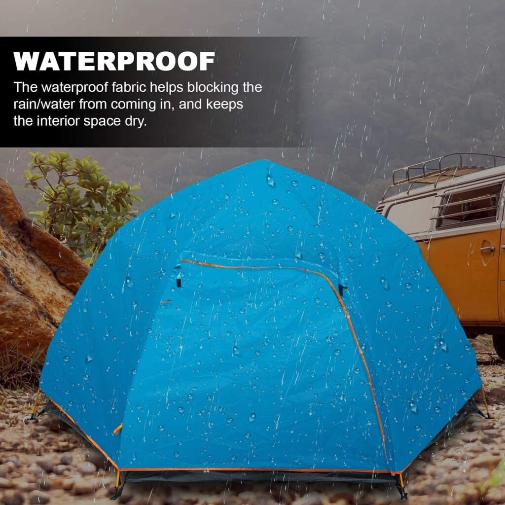 Instant Pop Up Camping Tent Easy Setup Automatic Hydraulic Water Resistant with Rain Fly Portable Lightweight Great for Outdoor Beach Backpacking Hiking