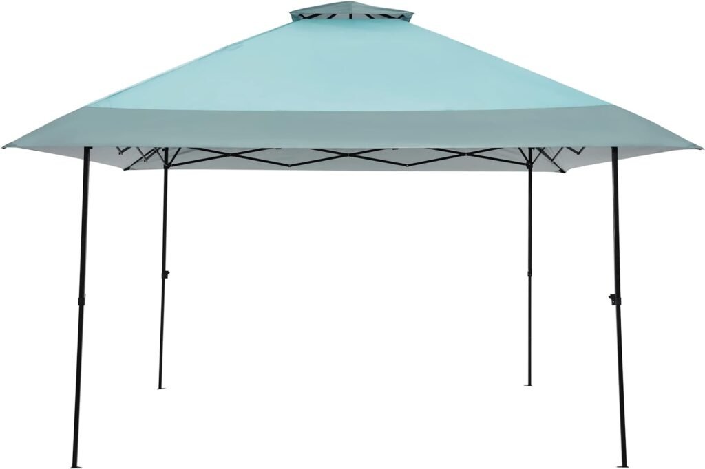 OUTDOOR LIVING SUNTIME 12x12ft Instant Pop Up Canopy Tent,Portable Commercial Gazebo Camping Shelter with All Accessories Included - Wheeled Roller Bag, Sandbags, Stakes, Ropes - Red