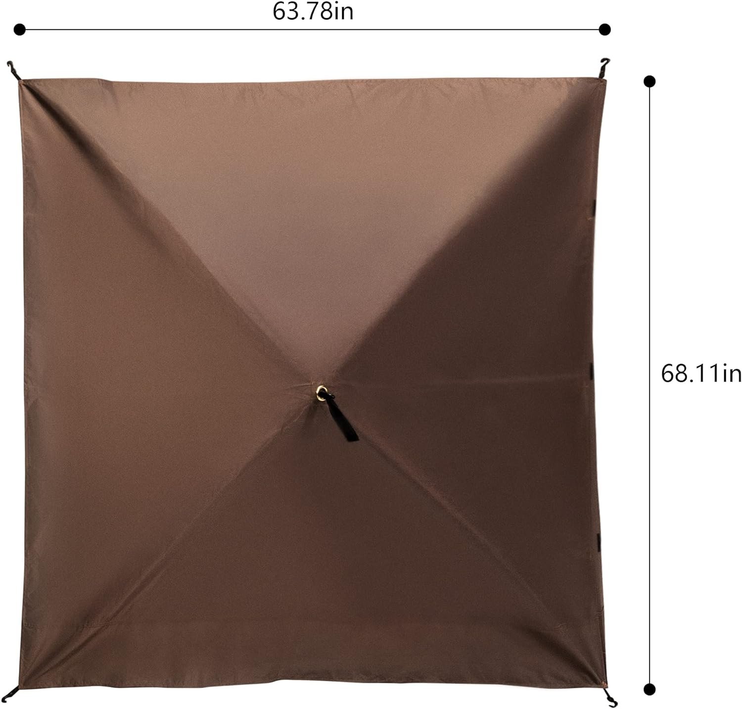 PAMAPIC Wind Screen Panel, Weatherproof, UV Proof and Waterproof Screen Tent Wind Panels (3 Pack) - Brown