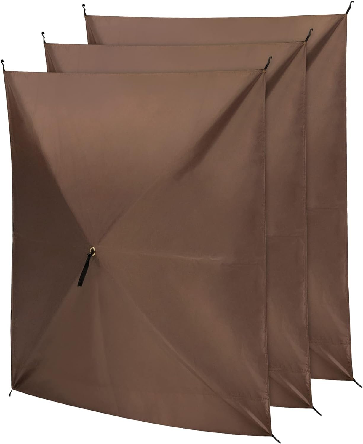 PAMAPIC Wind Screen Panel, Weatherproof, UV Proof and Waterproof Screen Tent Wind Panels (3 Pack) - Brown