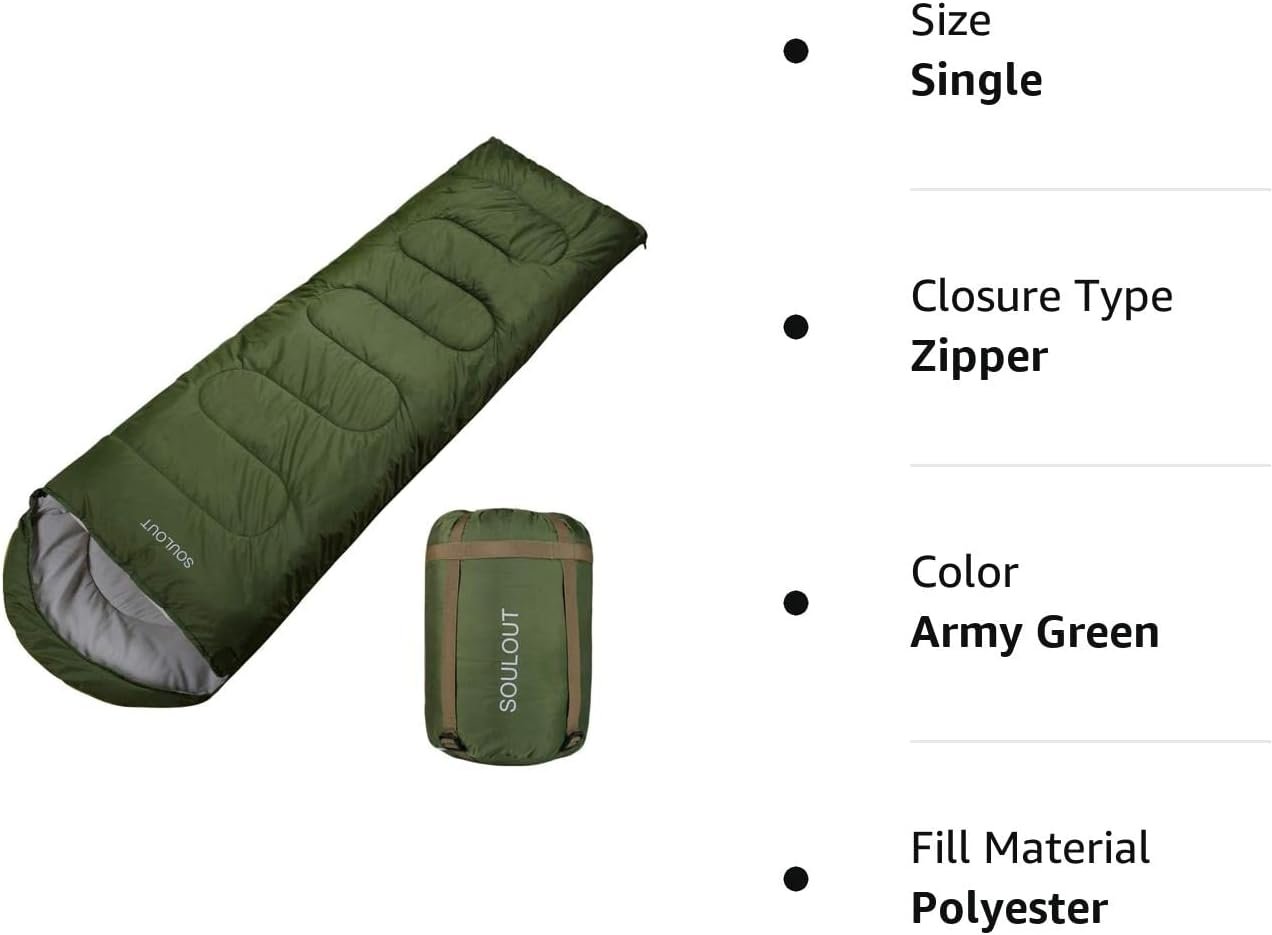 Sleeping Bag,3-4 Seasons Warm Cold Weather Lightweight, Portable, Waterproof Sleeping Bag with Compression Sack for Adults  Kids - Indoor  Outdoor: Camping, Backpacking, Hiking