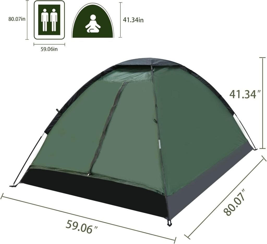 Thinlute Tents for Camping,2 Person Lightweight Camping Tent Portable Backpacking Tent,Waterproof Hiking Tent with Rainfly for Outdoor Camping