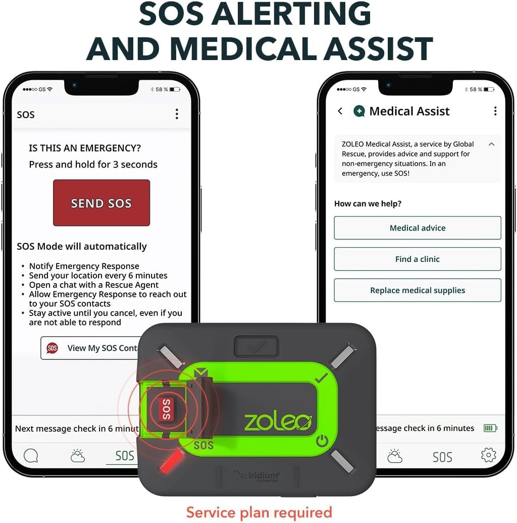 ZOLEO Satellite Communicator – Two-way Global SMS Text Messenger  Email, Emergency SOS Alerting, Check-in  GPS Location – Android iOS Smartphone Accessory