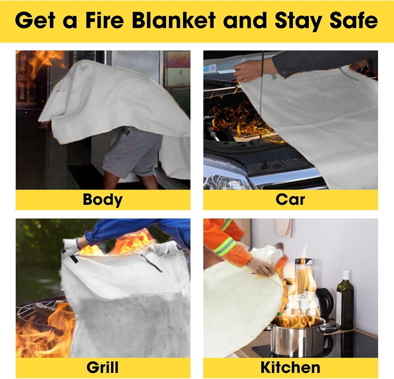 4 Pack Fire Blanket Review