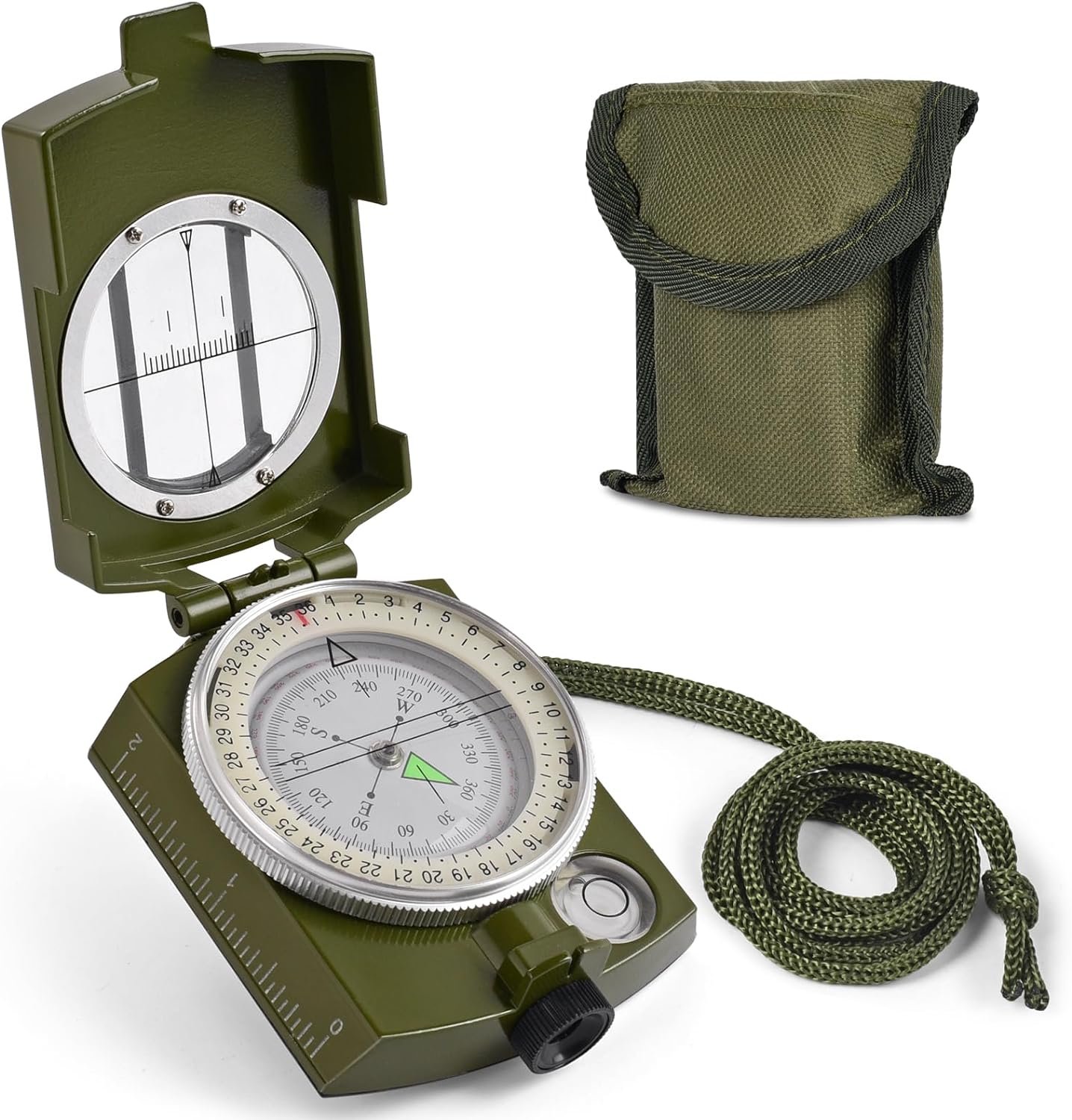 Compass, Hiking Compass for Survival with Lensatic – Waterproof Durable and Pocket-Sized