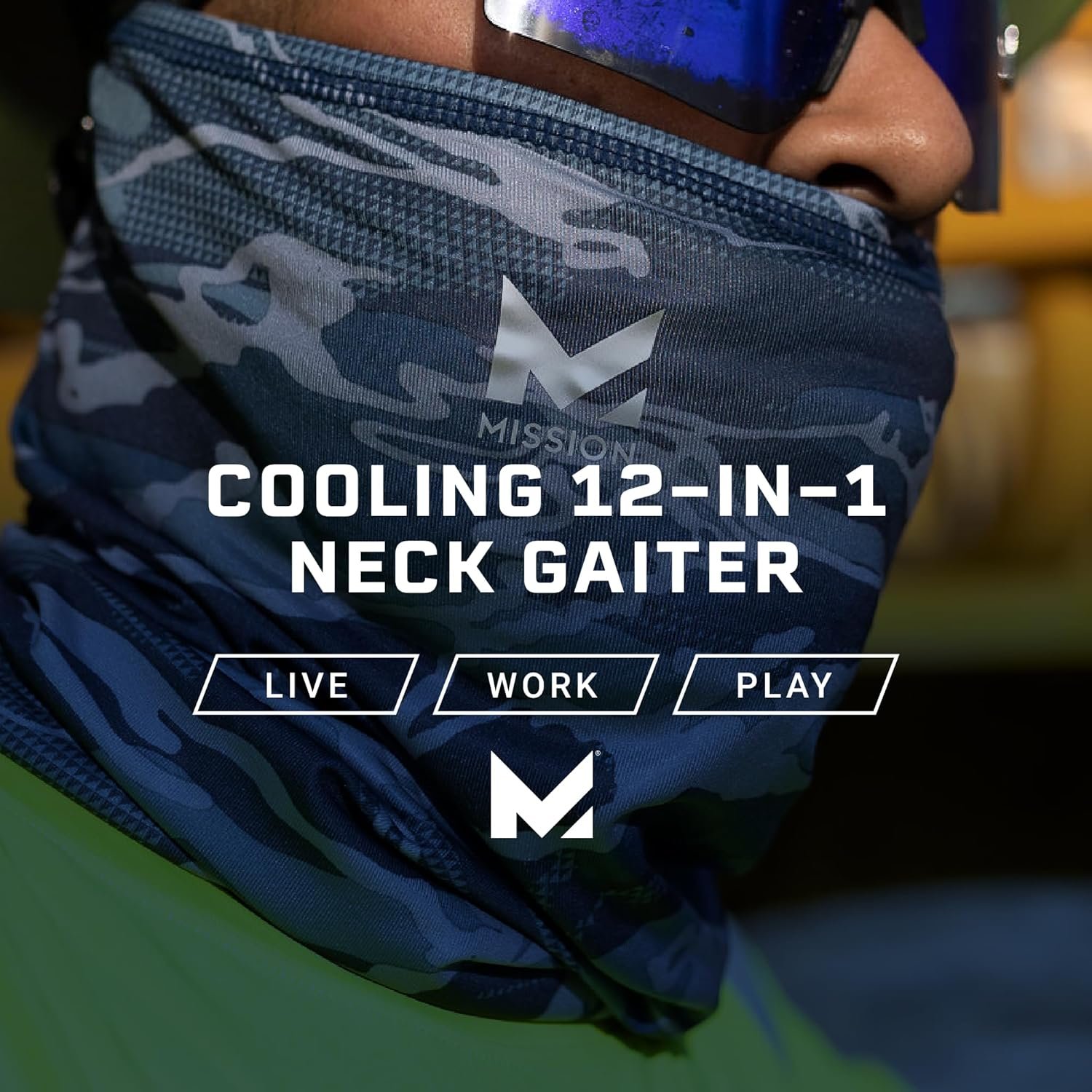 MISSION Cooling Neck Gaiter, Men and Womens All Weather Neck Gaiters