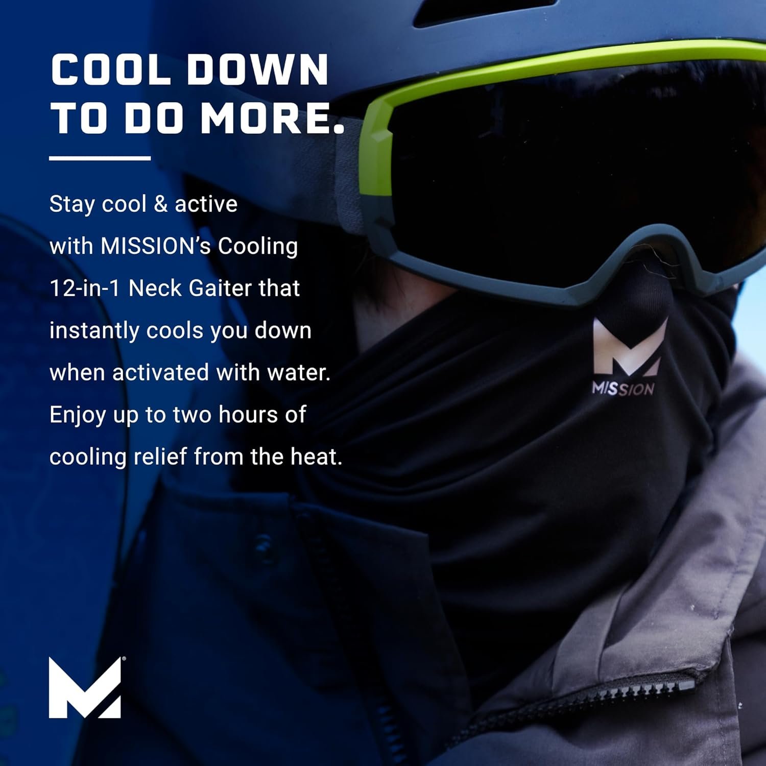 MISSION Cooling Neck Gaiter, Men and Womens All Weather Neck Gaiters