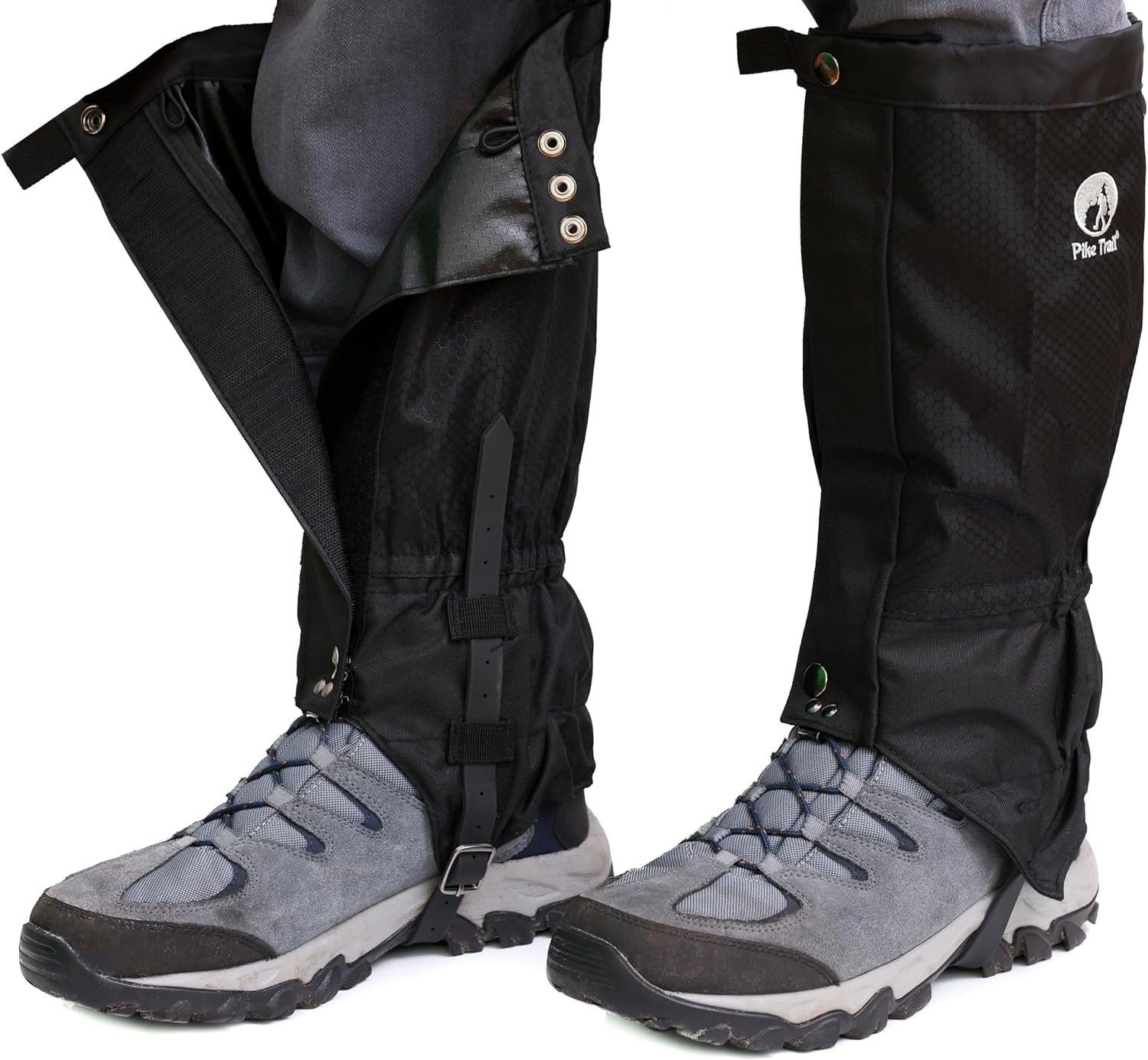 Pike Trail Waterproof Adjustable Leg Gaiters: for Hiking in Mud, Sand, and Snow - Hunting, Mountain Climbing, or Snowshoeing