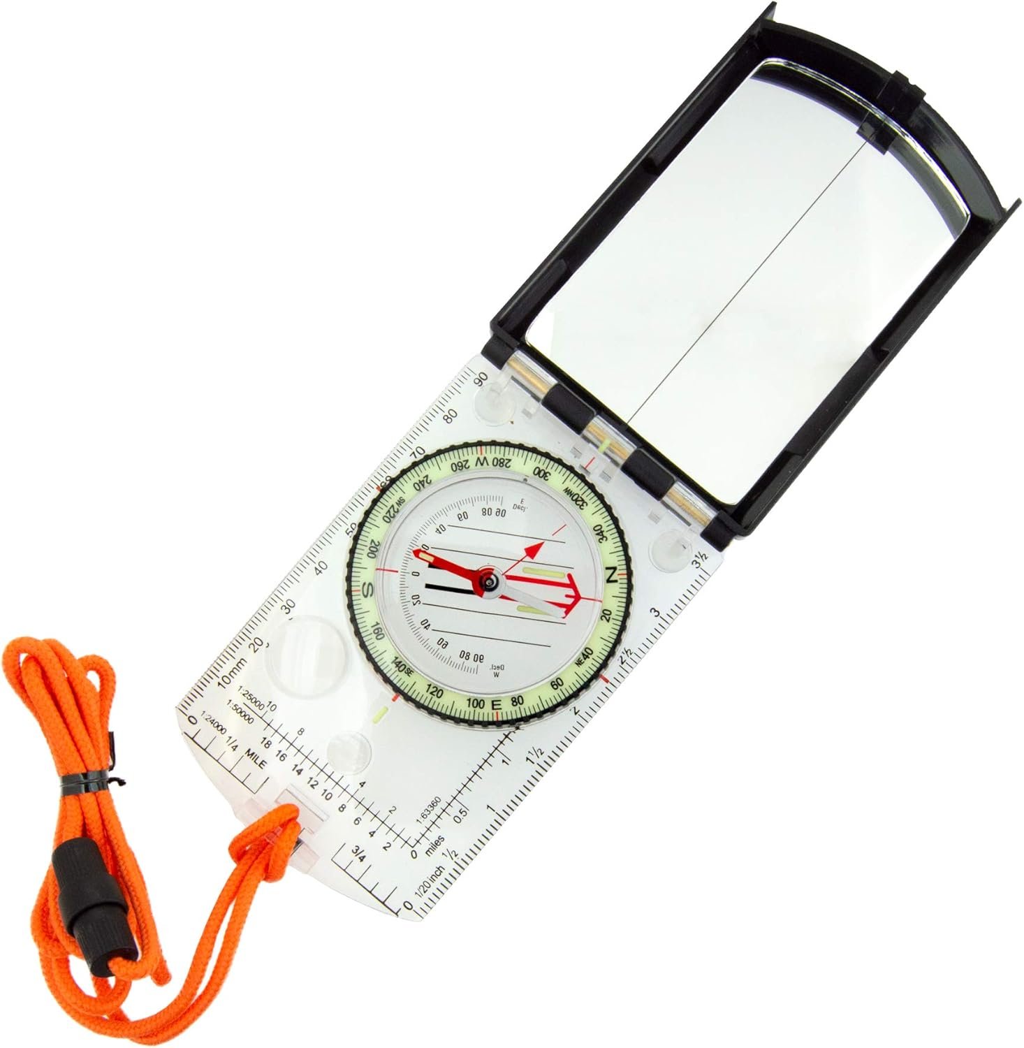 Sun Company ProSight Sighting Map Compass with Adjustable Declination - Lightweight Orienteering Baseplate Compass for Hiking, Backpacking, and Survival Navigation | Professional Grade Compass