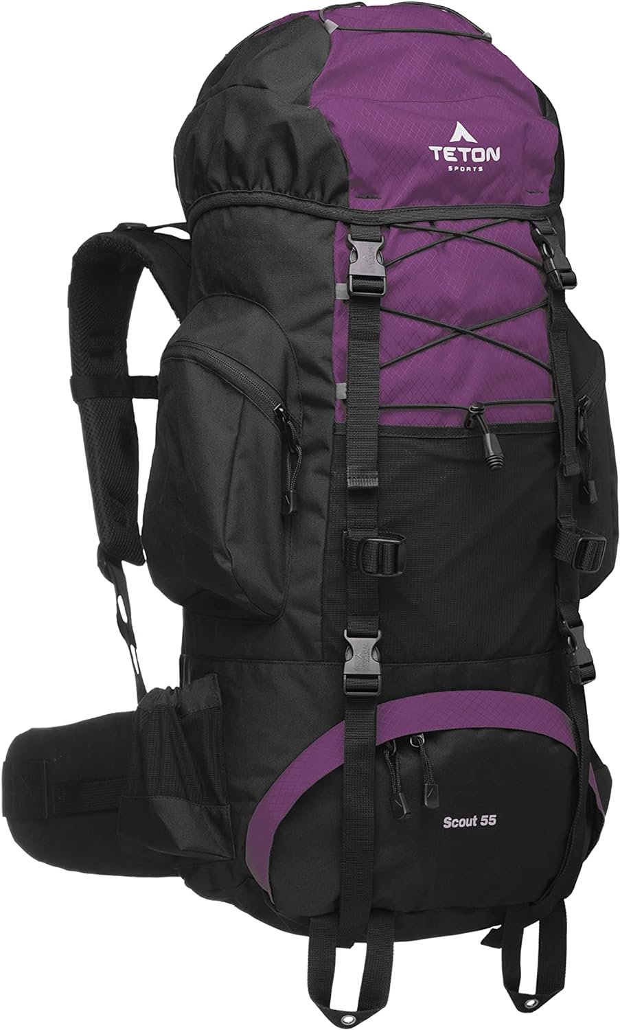 TETON 55L Scout Internal Frame Backpack for Hiking, Camping, Backpacking, Rain Cover Included