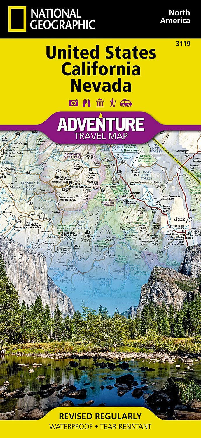 United States, California and Nevada Map (National Geographic Adventure Map, 3119)     Map – Folded Map, January 1, 2023