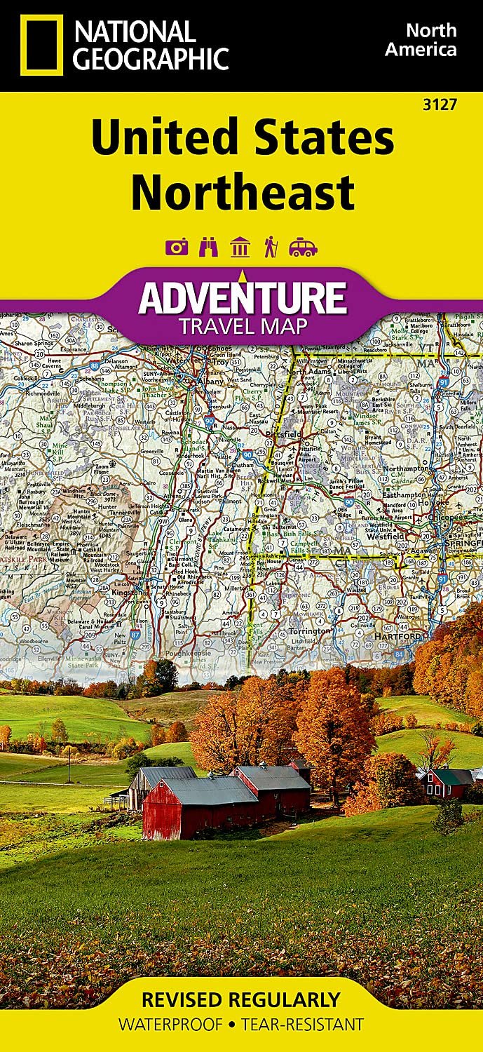 United States, Northeast Map (National Geographic Adventure Map, 3127)     Map – Folded Map, January 1, 2022