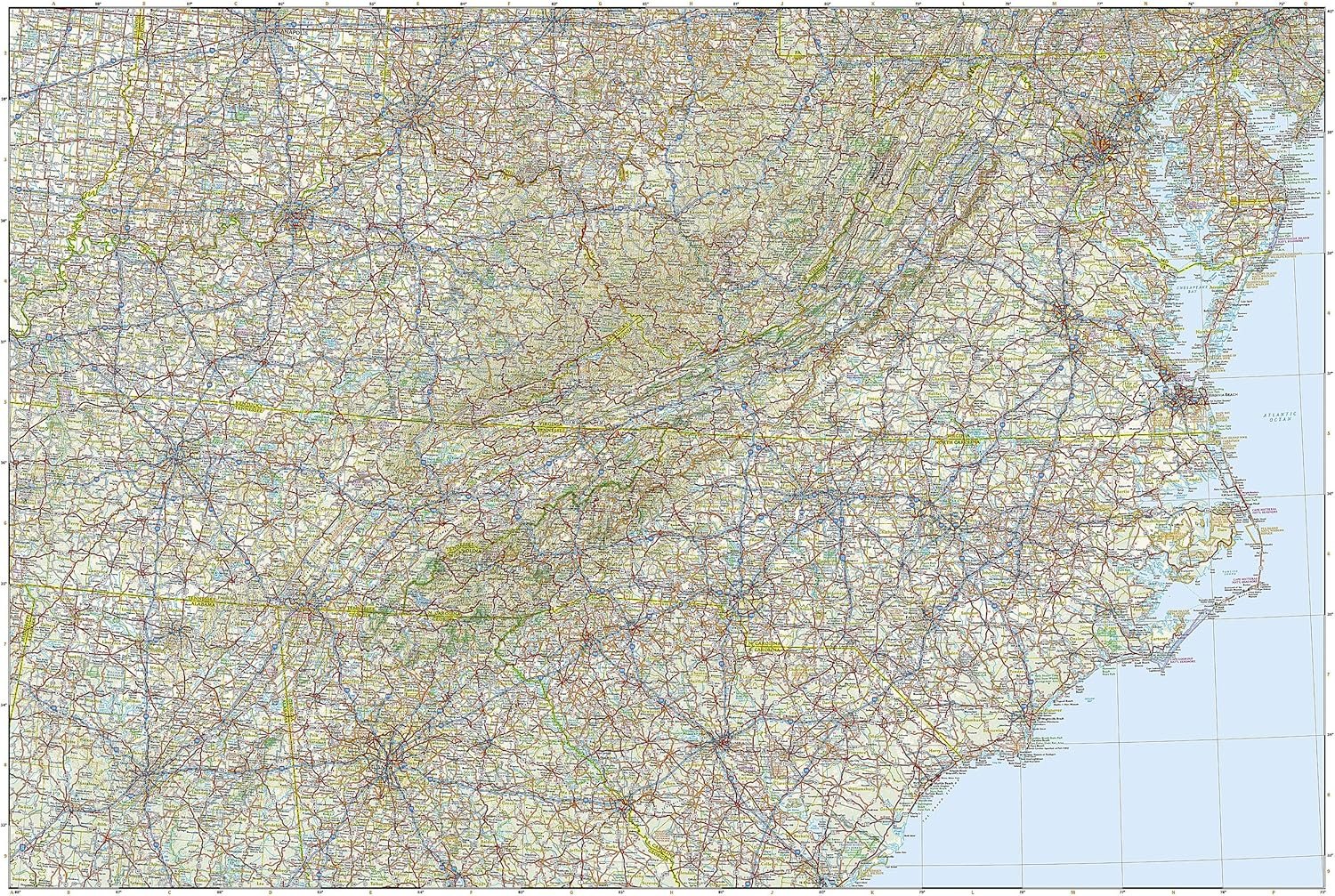 United States, Southeast Map (National Geographic Adventure Map, 3126)