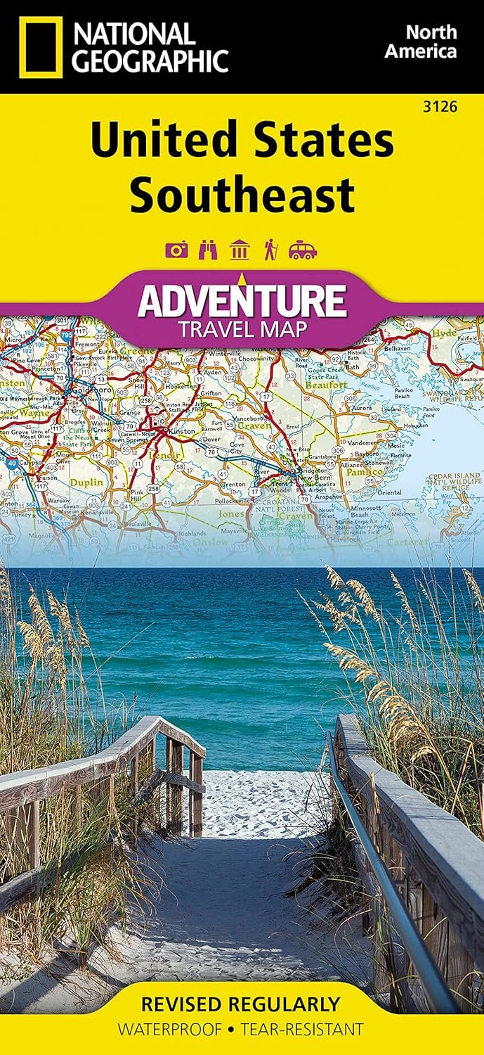 United States, Southeast Map (National Geographic Adventure Map, 3126)