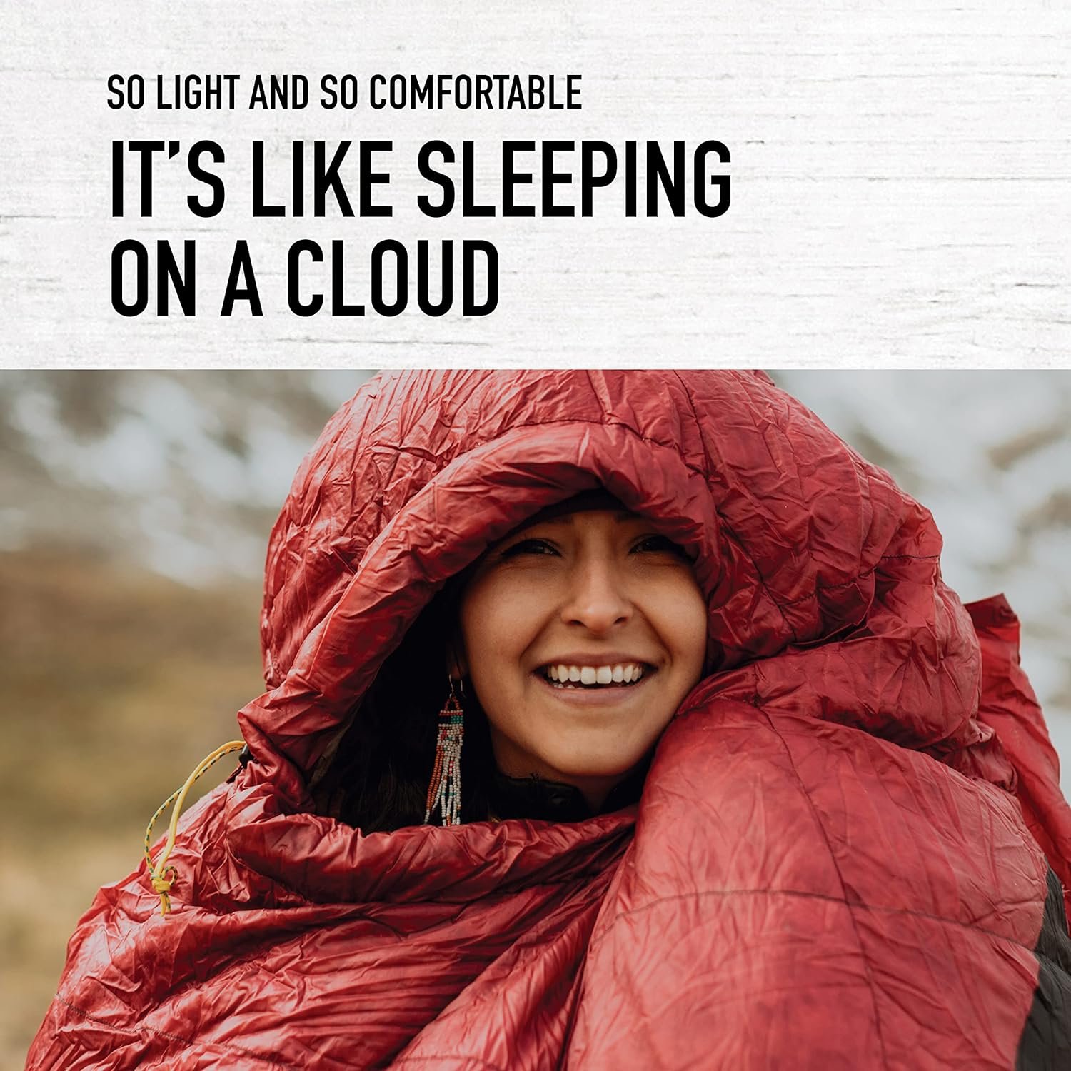 Sierra Designs Cloud 20 Degree DriDown Sleeping Bag Ultralight Zipperless Down Sleeping Bag for Backpacking and Camping