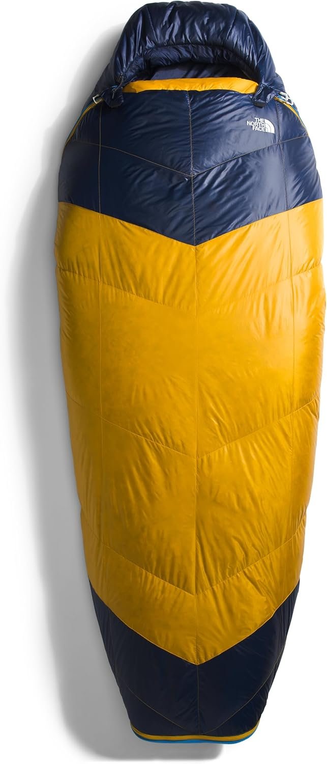 The North Face One Bag Camping Sleeping Bag, Super Sonic Blue/Arrowwood Yellow, Long