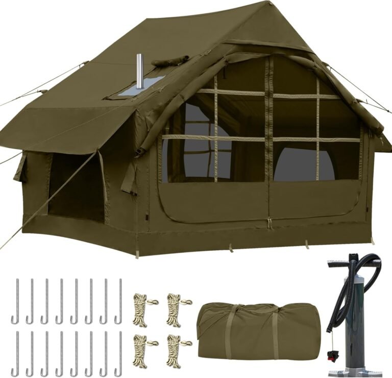 Inflatable Tents for Camping,Easy Blow Up Tent with Hand Pump,4 Seasons Waterproof Air Inflatable Camping Tent House for Family Weekend Camping