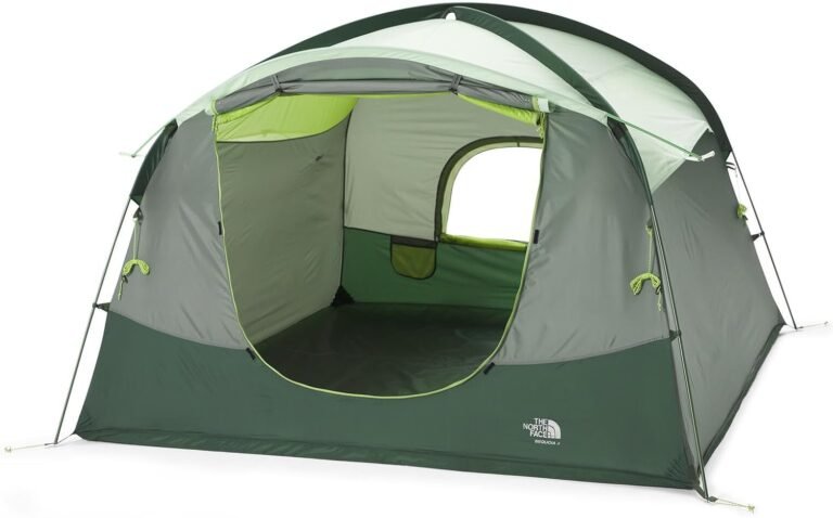 THE NORTH FACE Sequoia 4 Tent – Four-Person Waterproof Camping Tent, Spacious & Easy to Set Up, 2 Zipper Doors, Agave Green/Granny Smith, One Size