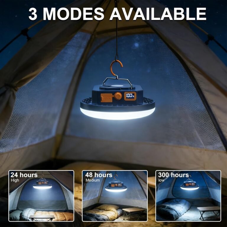 10000mAh 4000LM Flashlight Portable LED Camping Lantern Rechargeable Light 30W with Digital Power Display and Magnet , IPX5 Waterproof Tent Lights Power Failure Emergency Light