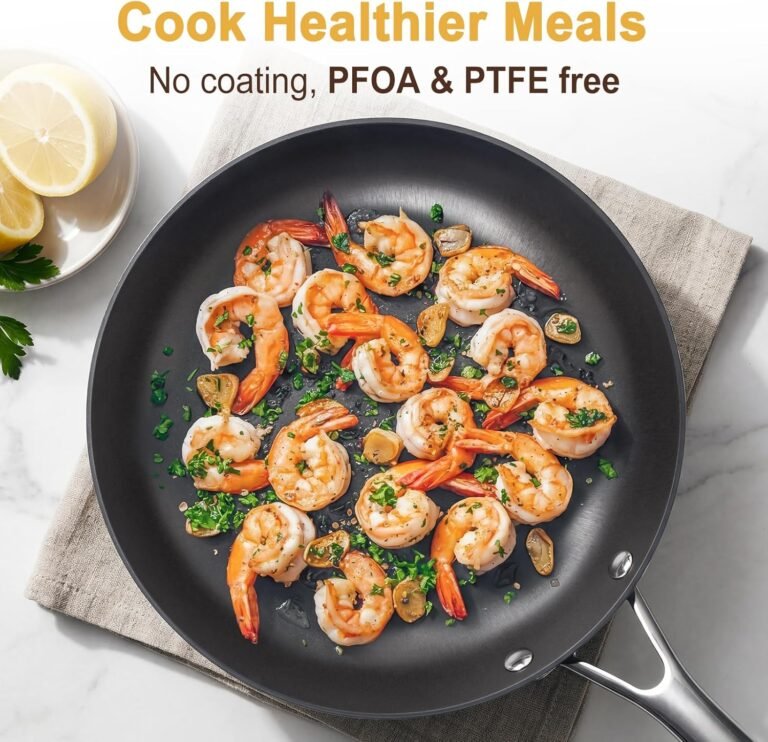 10.25″ Lightweight Cast Iron Skillet – Smooth Polished Frying Pan with Rust-Resistant Nitrided Finish for Searing, Frying & Sautéing