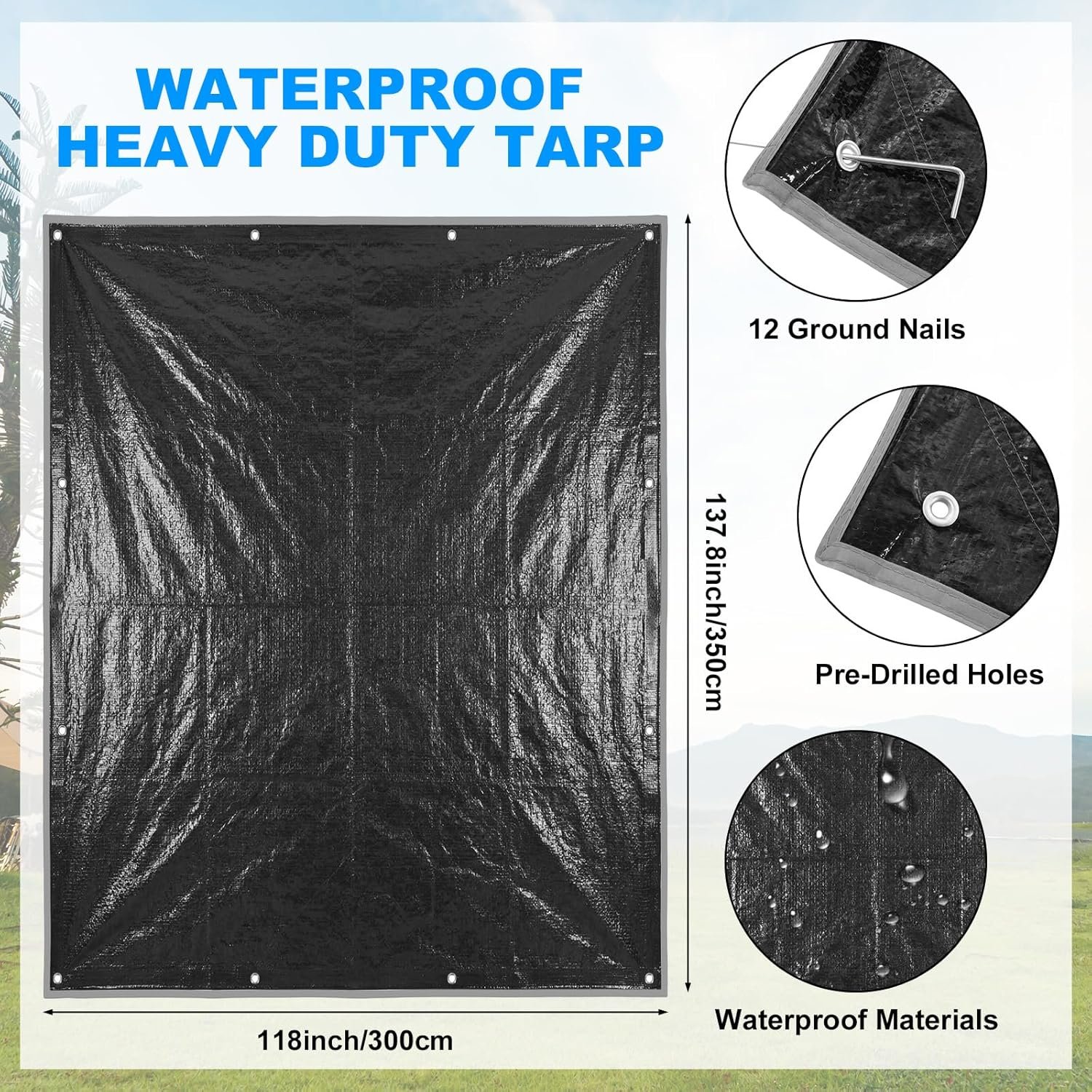 18 Pcs Camping Tent Set for 2-3 Person Include Tent Sleeping Bag Waterproof Camping Tarp Stainless Steel Mess Kit with Mug Bowls Utensils Carry Sack Complete Outdoor Travel Set