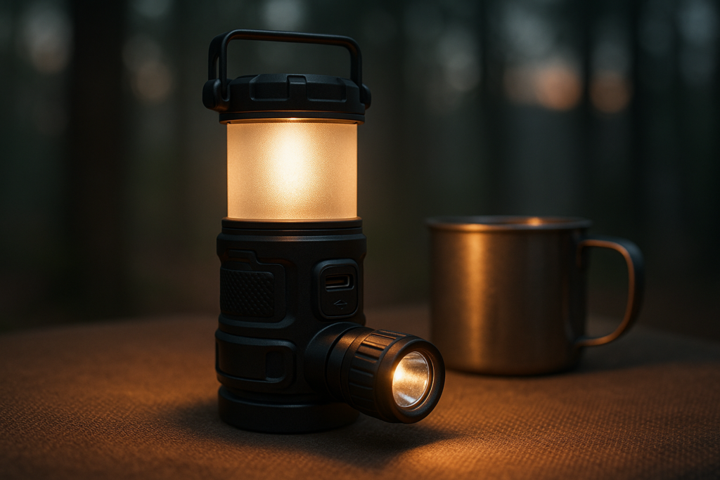 2 Pack Camping Lanterns Camping Accessories USB Rechargeable and Battery Powered 2-in-1 LED Lanterns, Hurricane Lights with Flashlight and Magnet Base for Camping, Hiking, Emergency, Outage