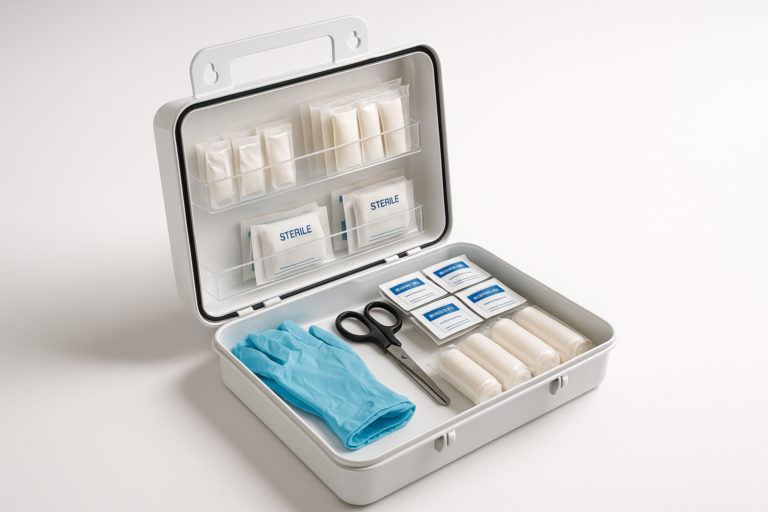 400 Pieces All-Purpose First Aid Kit – Organized Dual-Layer Wall – Professional Medical Kit for Home, Car, Camping, Travel, Office, Outdoor, Business & Sports