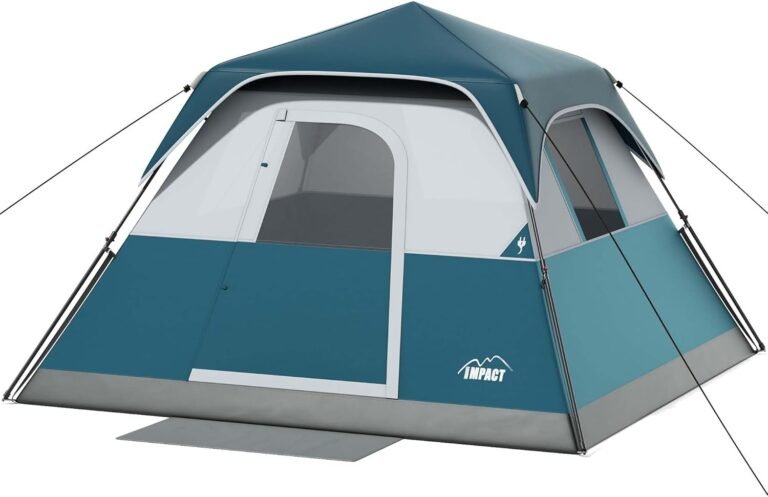 6 Person Instant Camping Tent with Rainfly, 60s Easy Setup Family Cabin Tent 10x9ft, 1200mm Waterproof & Skylight Ventilation, Portable Shelter for Outdoor Camping, Hiking, Backyard