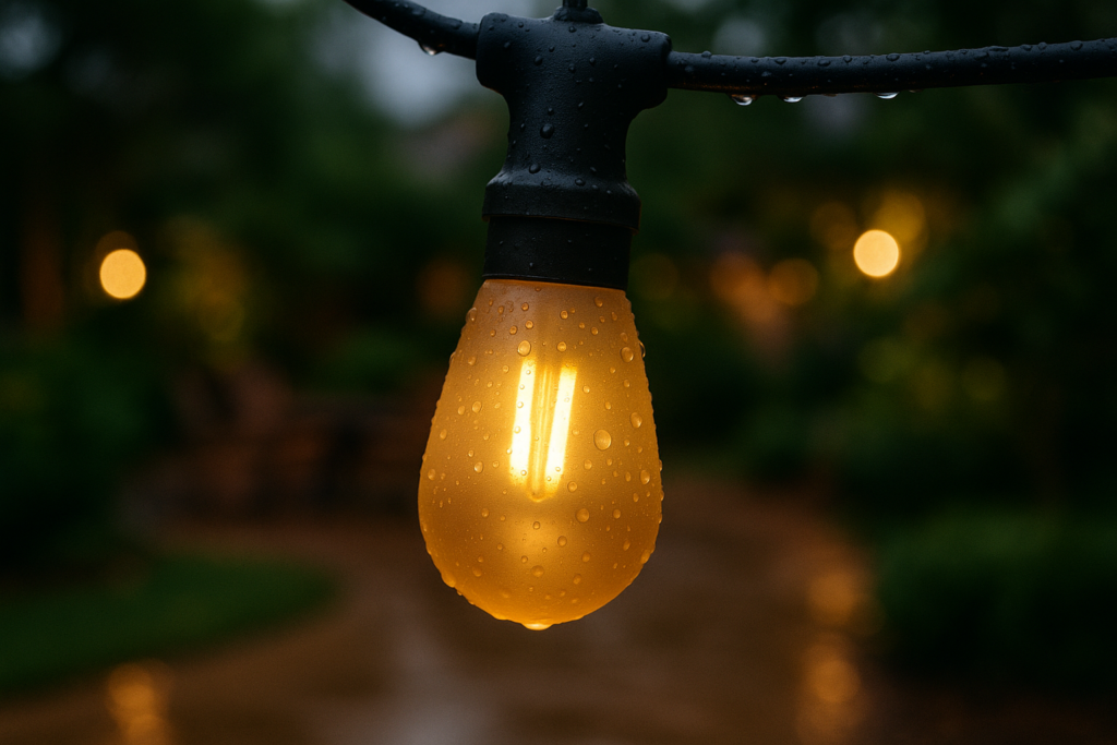 60FT LED Outdoor String Lights with 16+1 Edison Shatterproof IP65 Waterproof Bulbs, 2700K Dimmable Commercial Grade Patio Lights for Garden, Porch, Deck Decor