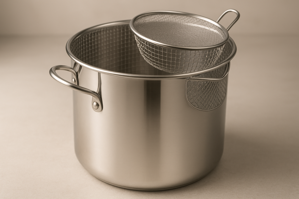 68oz 304 Stainless Steel Deep Fryer Pot with Basket Strainer, Large Capacity Bacon Grease Container for Kitchen,Frying, Cooking, Camping,Oil Filter Container - Dishwasher Safe (68oz/2L/2.1Qt) 68oz 304 Stainless Steel Deep Fryer Pot with Basket Strainer, Large Capacity Bacon Grease Container for Kitchen,Frying, Cooking, Camping,Oil Filter Container - Dishwasher Safe (68oz/2L/2.1Qt)