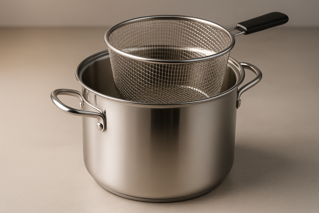 68oz 304 Stainless Steel Deep Fryer Pot with Basket Strainer, Large Capacity Bacon Grease Container for Kitchen,Frying, Cooking, Camping,Oil Filter Container - Dishwasher Safe (68oz/2L/2.1Qt) 68oz 304 Stainless Steel Deep Fryer Pot with Basket Strainer, Large Capacity Bacon Grease Container for Kitchen,Frying, Cooking, Camping,Oil Filter Container - Dishwasher Safe (68oz/2L/2.1Qt)