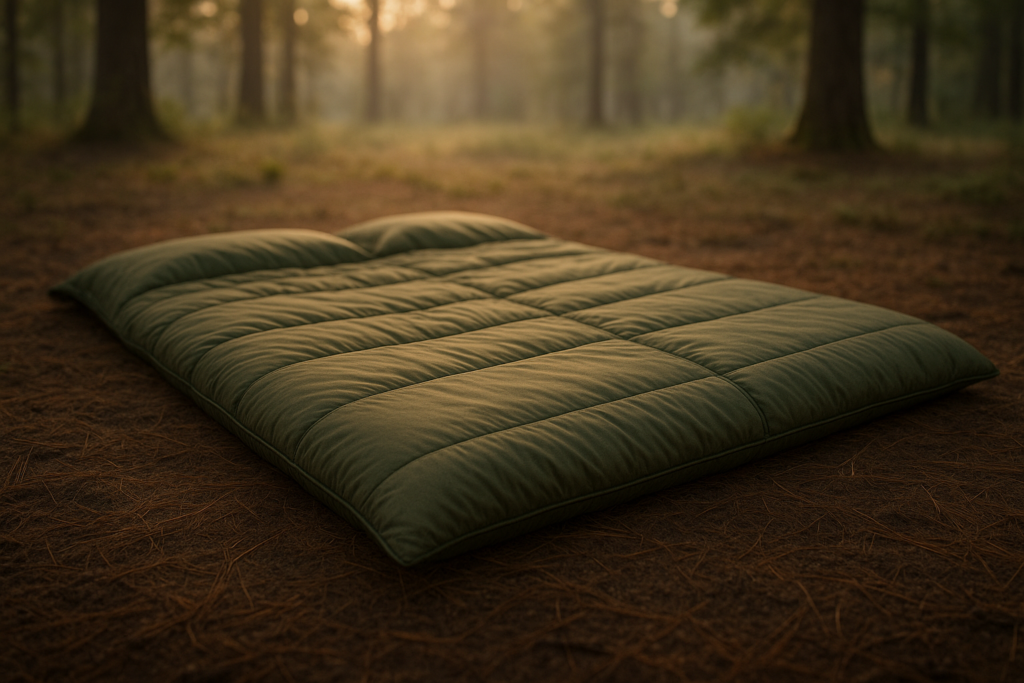 Amazon Basics 40°F Cold Weather Two-Person Sleeping Bag for Outdoor Camping, Queen Size XL, 87 x 59, Olive Green