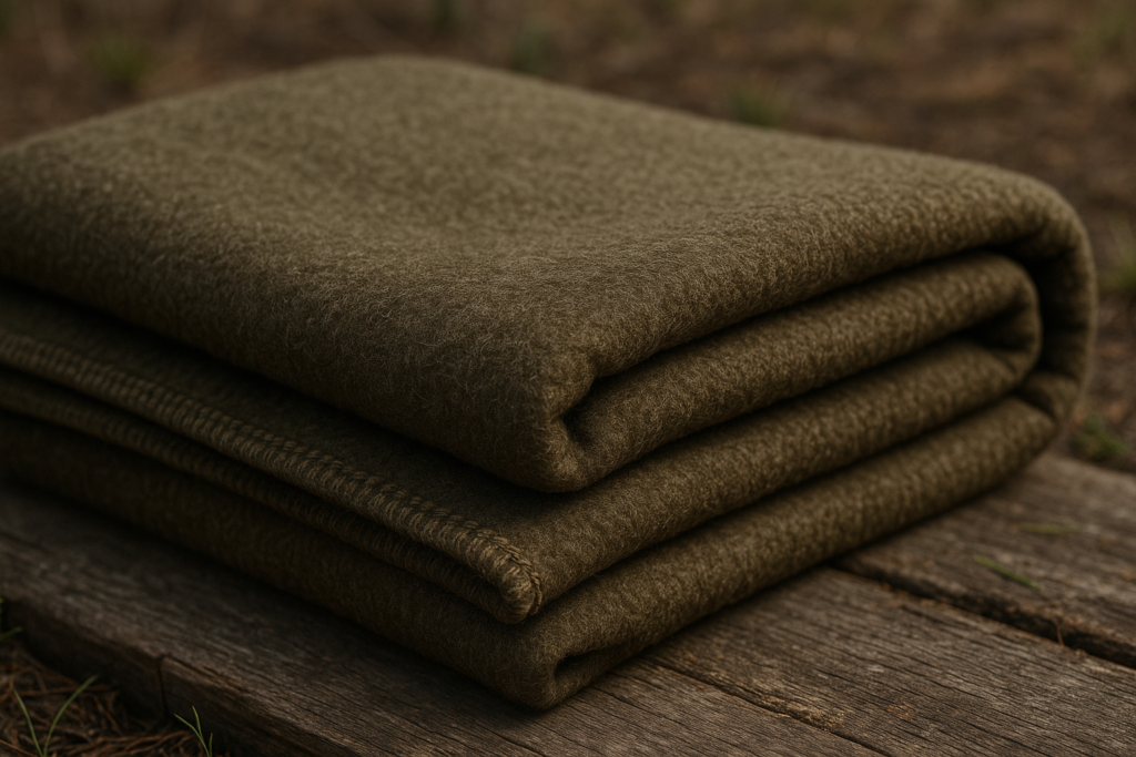 Arcturus Military Wool Blanket - Warm, Thick, Washable - Great for Outdoors, Camping, Stadium Blanket, Picnics, Travel - Car  Bushcraft Survival Kits