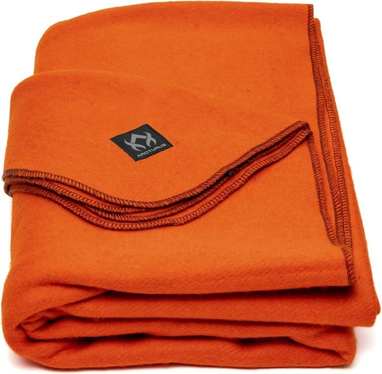 Arcturus Military Wool Blanket – Warm, Thick, Washable – Great for Outdoors, Camping, Stadium Blanket, Picnics, Travel – Car & Bushcraft Survival Kits