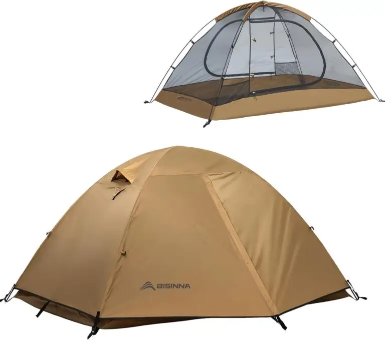 BISINNA Backpacking Tent 2 Person Lightweight Camping Tent Waterproof 3 Season with Aluminum Pole for Outdoor Mountaineering Hiking Travel