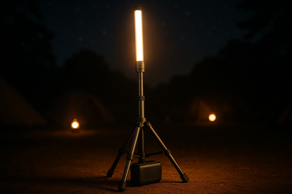 BUBRA 40 Telescopic Camping Light with Stand, 8000mAh Rechargeable LED Work Light  Camp Lantern, 1000LM Portable Tripod Lamp, 20H Runtime for Power Outages, Survival Gear and Camping Essentials