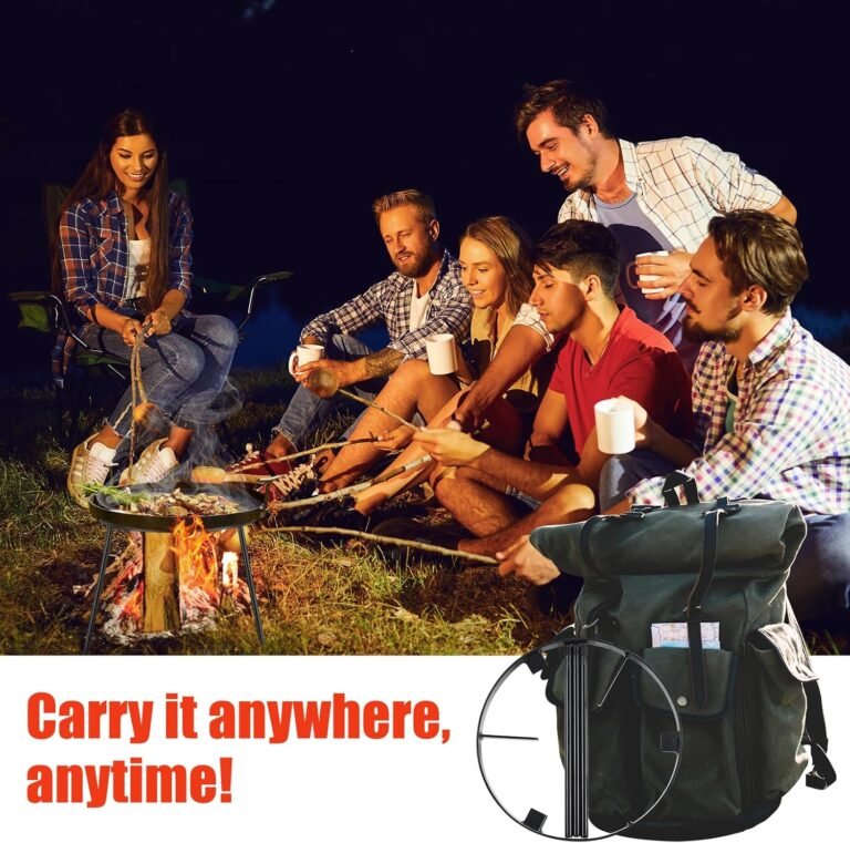 Campfire Tripod for Cooking – Campfire Cooking Equipment, Outdoor Fire Pit Stand, Portable Cast Iron Open Camping Tripod cookware for Dutch Oven,Grill,Lodge,firepit