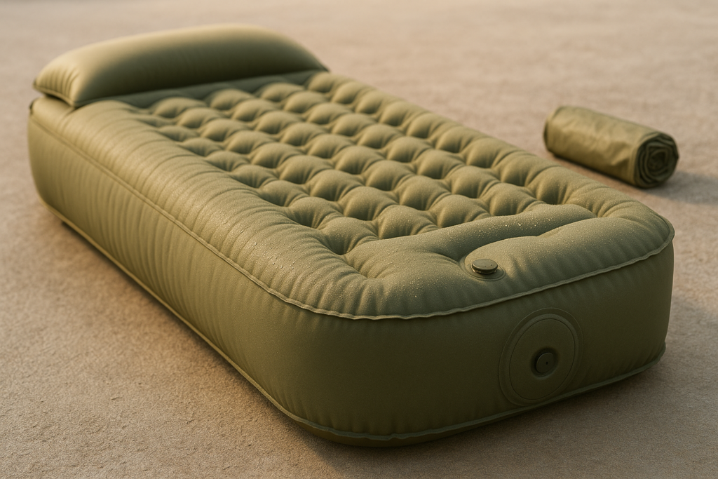 Camping Sleeping Pad, 4.7 Inch Thick Inflatable Sleeping Mat with 8 Inch Pillow, Built-in Foot Pump, Ultralight Compact Self Inflating Sleeping Pad for Backpacking Hiking Travel Tent