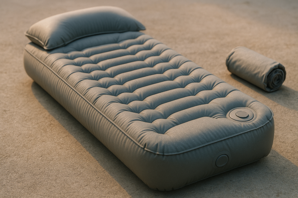 Camping Sleeping Pad, 4.7 Inch Thick Inflatable Sleeping Mat with 8 Inch Pillow, Built-in Foot Pump, Ultralight Compact Self Inflating Sleeping Pad for Backpacking Hiking Travel Tent