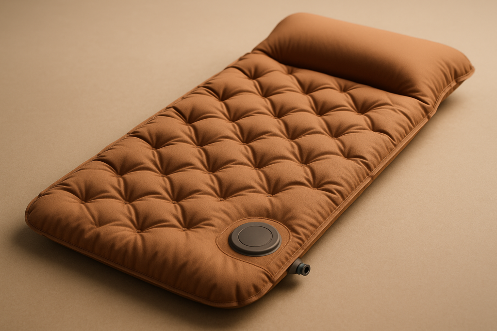 Camping Sleeping Pad, Backpacking Sleeping Pad with Built-in Pillow and Foot Pump, 4in Thick Compact Inflatable Camping Air Mattress for Hiking Tent Road Trip Car Camp Travel Gear