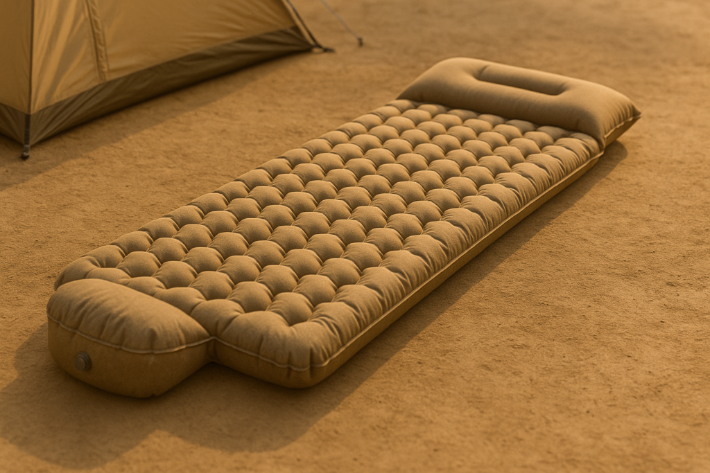 Camping Sleeping Pad, Thick 5 Inch Camping Mat with Pillow Built-in Foot Pump Ultralight Inflatable Sleeping Pads for Camping, Backpacking, Hiking, Tent